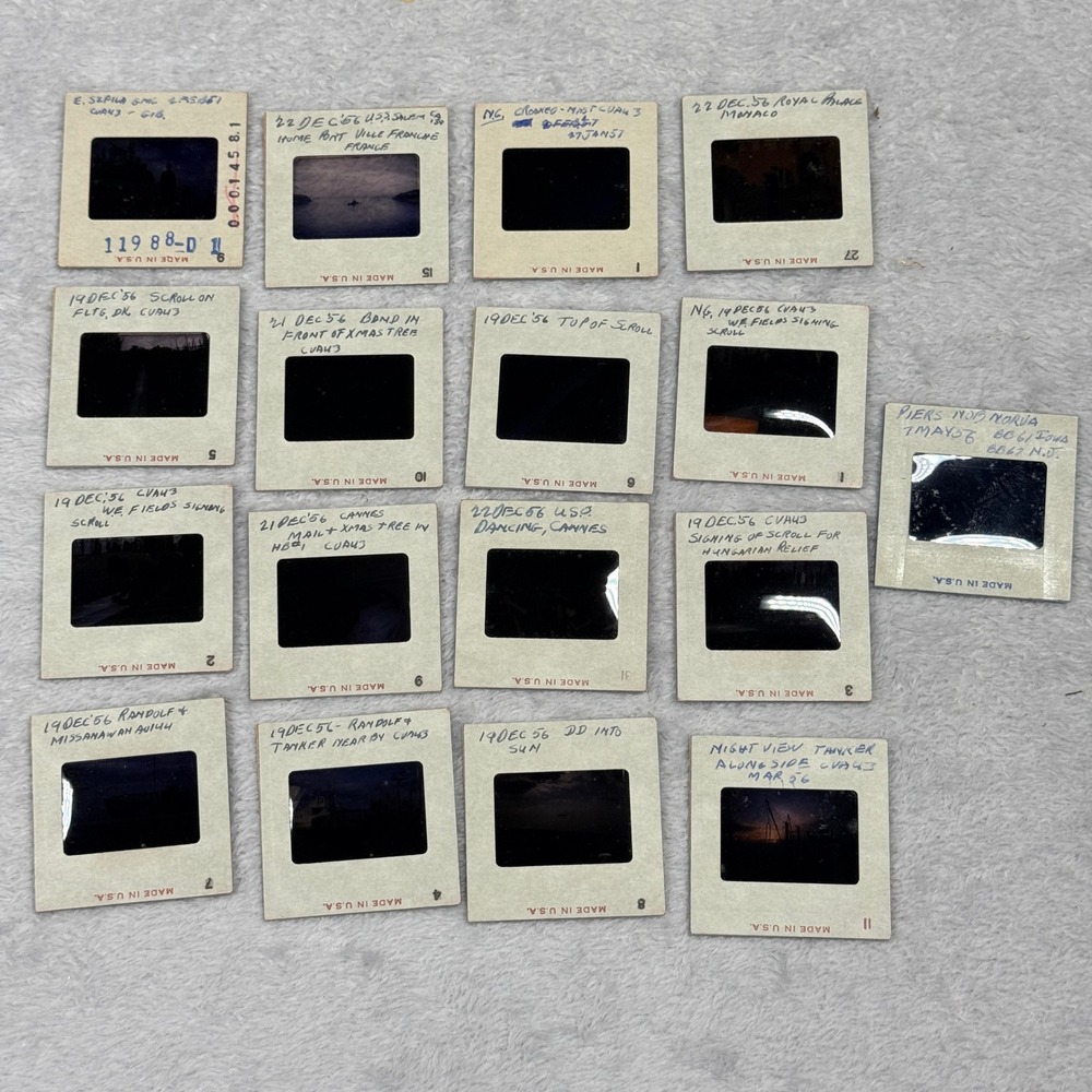 Vintage 35mm Slides Unisex OS Multi USS Coral Sea Navy 1956-57 Lot 16